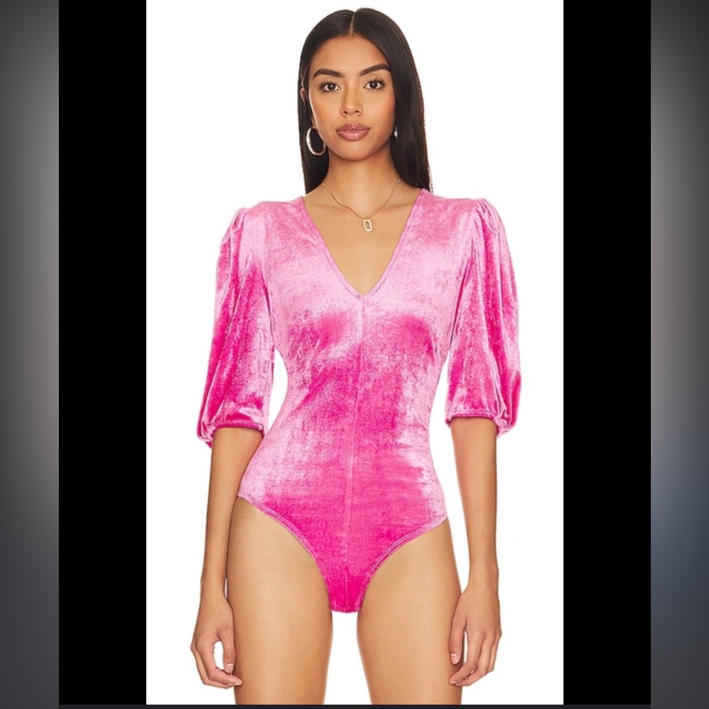 Free People REVOLVE Don't You Wish Bodysuit in Pink size S - Picture 2 of 4